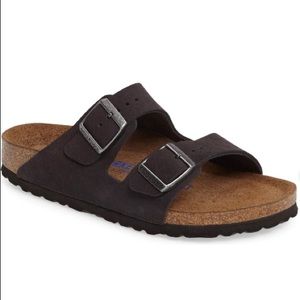 Arizona Soft Slide Birkenstock in Mocha suede